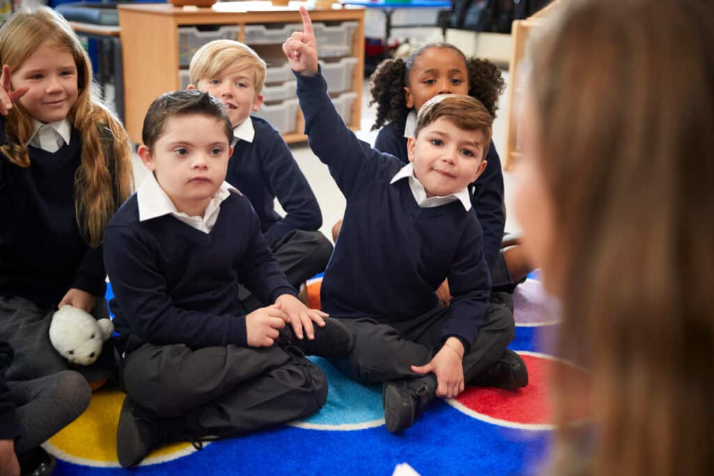 Children in classroom session