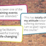 Speech bubbles with quotes